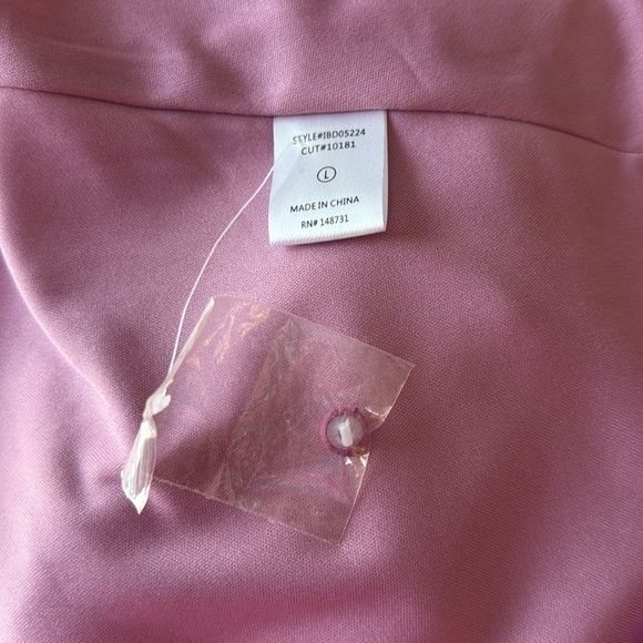 Blue Blush Lavender Purple Sundress Ruffle Ruched Front Drawstring Lined Sz L - Picture 6 of 7